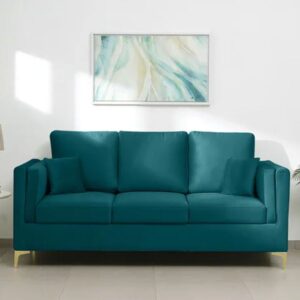 Natraj Art and Craft Dianoy 3 Seater Fabric Sofa Set (Teal)-18990