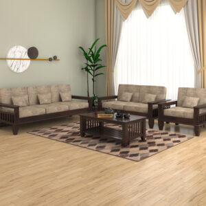 Natraj Art & Craft Sheesham Wood 6 Seater Sofa Set, Model-89