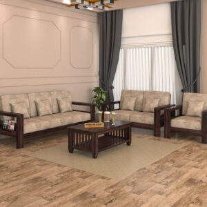 Natraj Art & Craft Sheesham Wood 6 Seater Sofa Set, Model-92