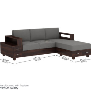 Tolera L shape 5 seater sofa set