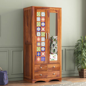 Natraj Art and Craft 2 Door Multi Utility Wardrobe with Mirror