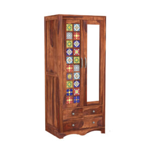 Natraj Art and Craft 2 Door Multi Utility Wardrobe with Mirror