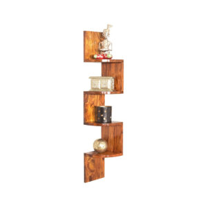 Natraj Art and Craft Wall Shelf Zig-Zag 4 Tier