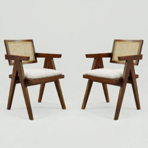 Rattan Cae Dining Chairs - Set of 2