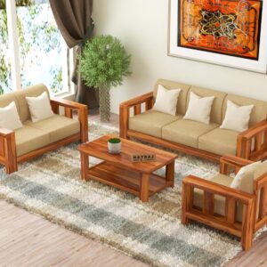 Sytron 8 Seater Wooden Sofa Set 3+3+2